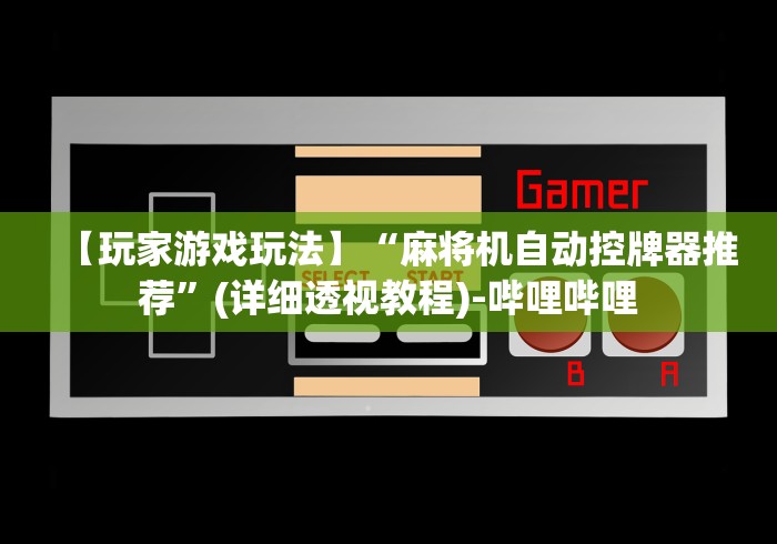 【玩家游戏玩法】“麻将机自动控牌器推荐”(详细透视教程)-哔哩哔哩