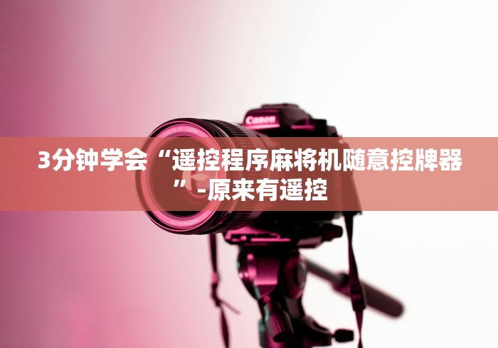 3分钟学会“遥控程序麻将机随意控牌器”-原来有遥控