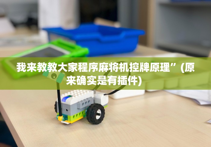 我来教教大家程序麻将机控牌原理”(原来确实是有插件) 