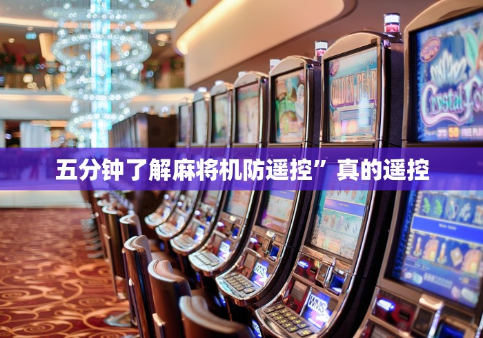 五分钟了解麻将机防遥控”真的遥控