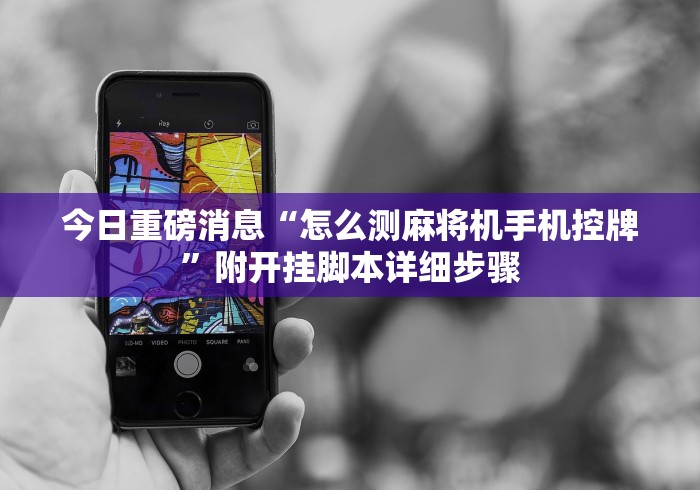 [8秒详论]“麻将机推牌光控器”遥控(透视)辅助教程