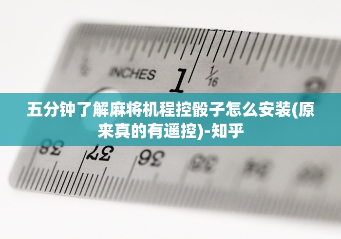 五分钟了解麻将机程控骰子怎么安装(原来真的有遥控)-知乎 五分钟了解麻将机程控骰子怎么安装(原来真的有遥控)-知乎