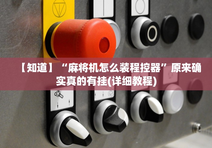 【知道】“麻将机怎么装程控器”原来确实真的有挂(详细教程)