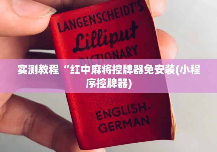 实测教程“红中麻将控牌器免安装(小程序控牌器)