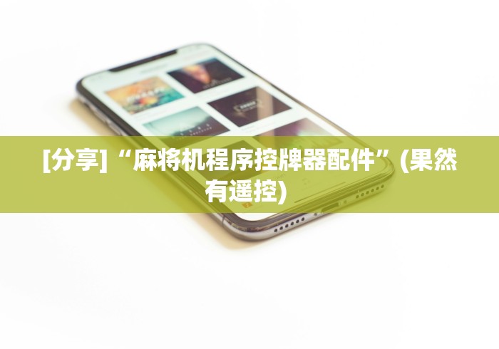 [分享]“麻将机程序控牌器配件”(果然有遥控) 
