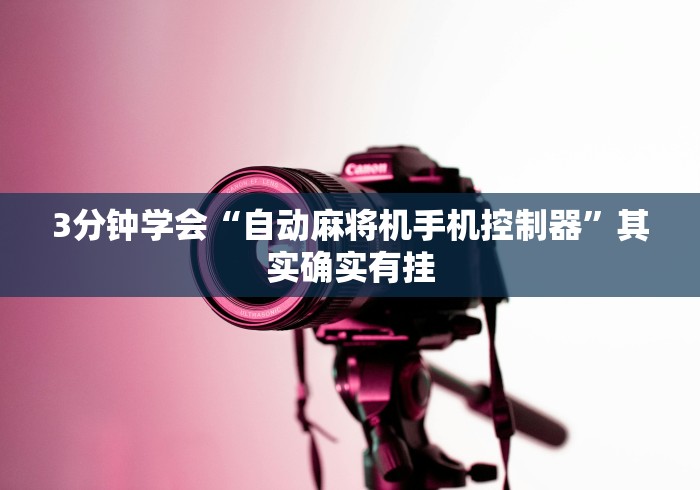 3分钟学会“自动麻将机手机控制器”其实确实有挂