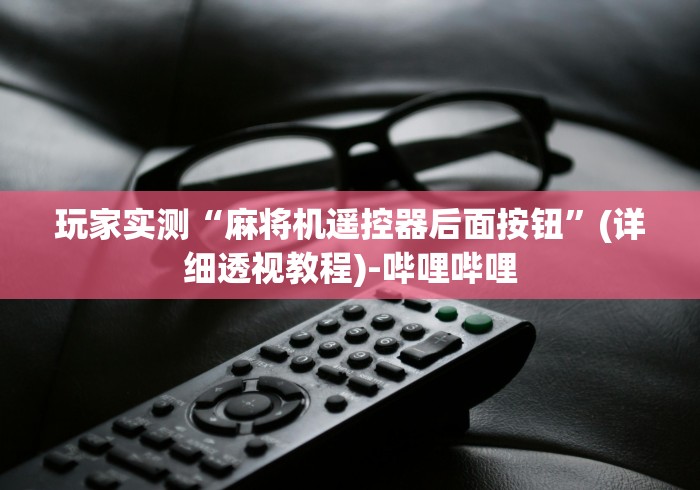 玩家必备教程“麻将机装控牌器”(其实是有遥控) 玩家必备教程“麻将机装控牌器”(其实是有遥控)