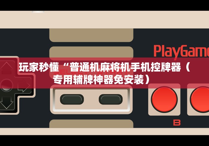 玩家秒懂“普通机麻将机手机控牌器（专用辅牌神器免安装） 