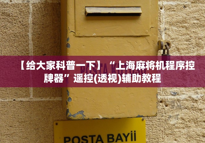 【给大家科普一下】“上海麻将机程序控牌器”遥控(透视)辅助教程