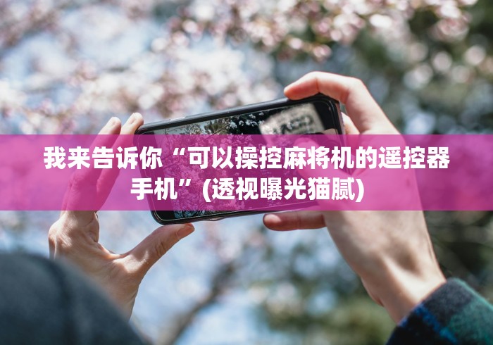 我来告诉你“可以操控麻将机的遥控器手机”(透视曝光猫腻) 我来告诉你“可以操控麻将机的遥控器手机”(透视曝光猫腻)