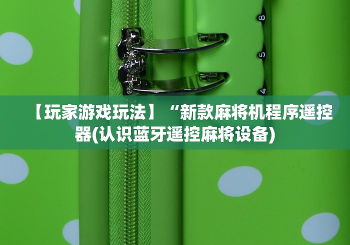 【玩家游戏玩法】“新款麻将机程序遥控器(认识蓝牙遥控麻将设备) 【玩家游戏玩法】“新款麻将机程序遥控器(认识蓝牙遥控麻将设备)