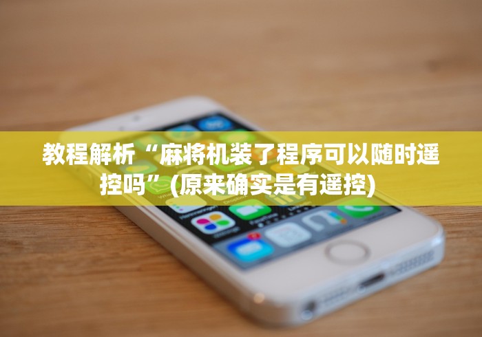教程解析“麻将机装了程序可以随时遥控吗”(原来确实是有遥控) 教程解析“麻将机装了程序可以随时遥控吗”(原来确实是有遥控)
