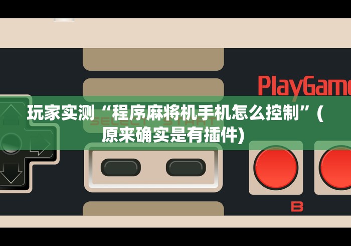 推荐三款！长春麻将麻将机程控器”(原来确实是有插件) 