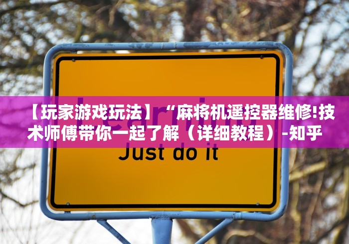 【玩家游戏玩法】“麻将机遥控器维修!技术师傅带你一起了解（详细教程）-知乎