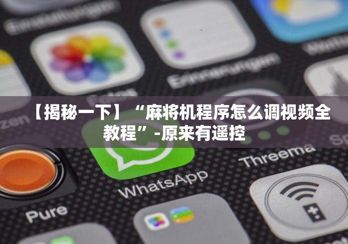 【揭秘一下】“麻将机程序怎么调视频全教程”-原来有遥控 【揭秘一下】“麻将机程序怎么调视频全教程”-原来有遥控