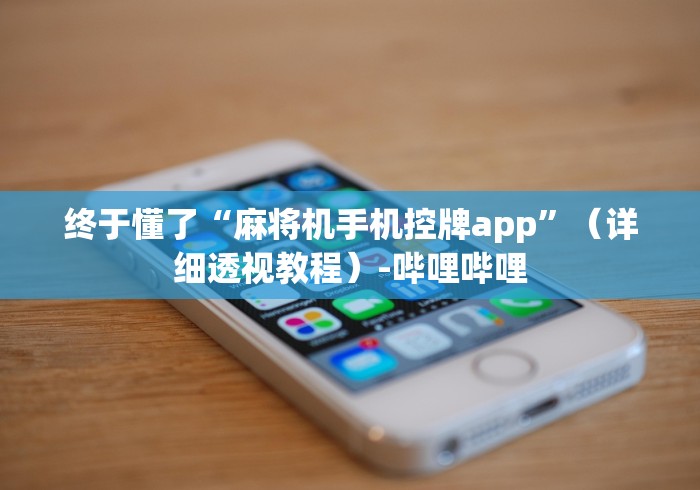 终于懂了“麻将机手机控牌app”（详细透视教程）-哔哩哔哩