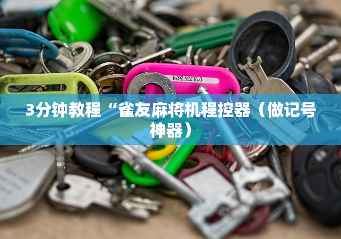 3分钟教程“雀友麻将机程控器（做记号神器）