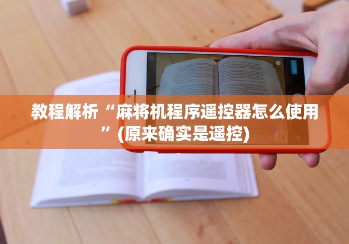 教程解析“麻将机程序遥控器怎么使用”(原来确实是遥控)