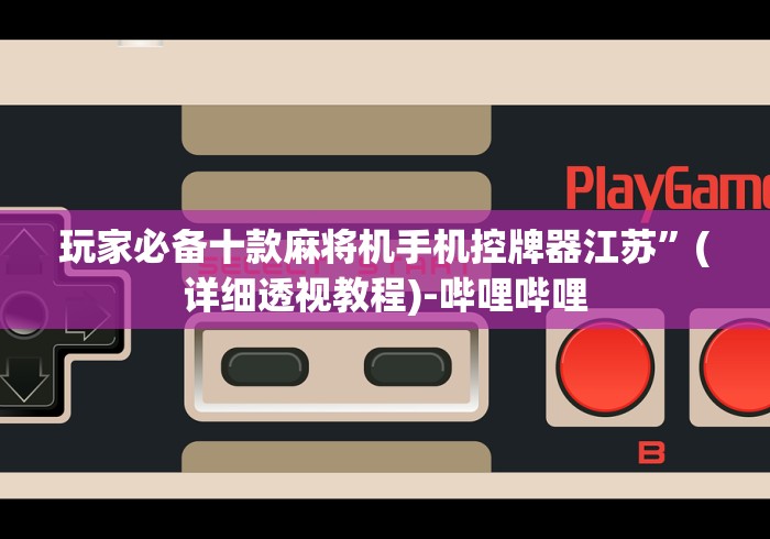 玩家必备十款麻将机手机控牌器江苏”(详细透视教程)-哔哩哔哩