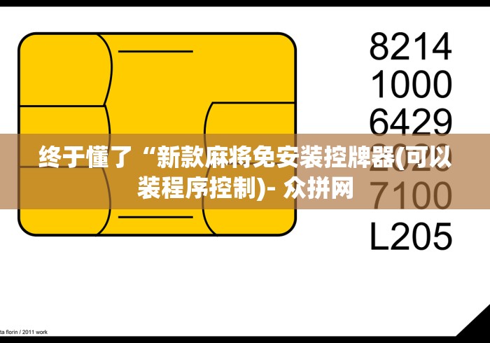 终于懂了“新款麻将免安装控牌器(可以装程序控制)- 众拼网