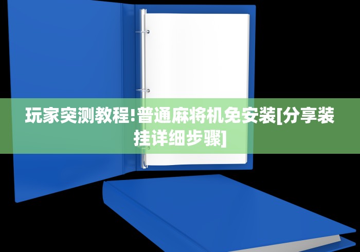 玩家突测教程!普通麻将机免安装[分享装挂详细步骤]
