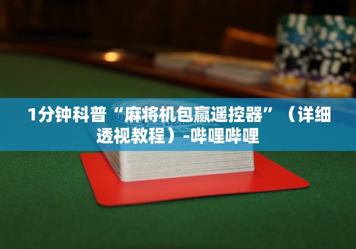 1分钟科普“麻将机包赢遥控器”（详细透视教程）-哔哩哔哩