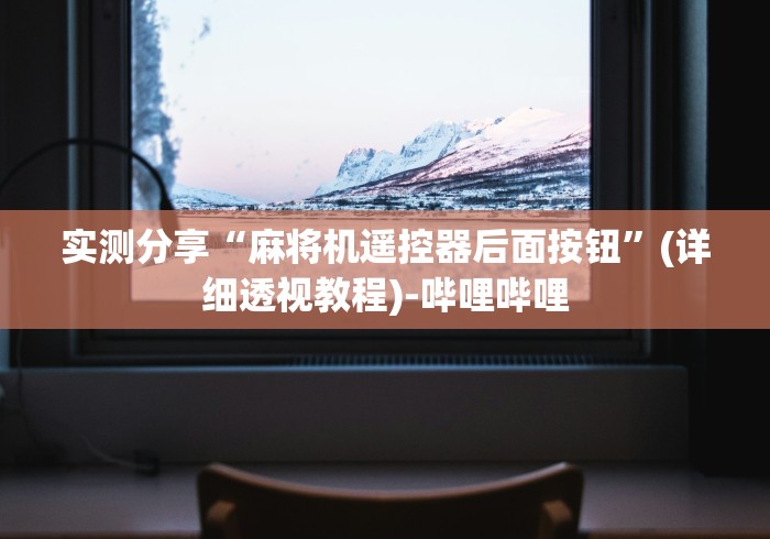 实测分享“麻将机遥控器后面按钮”(详细透视教程)-哔哩哔哩 实测分享“麻将机遥控器后面按钮”(详细透视教程)-哔哩哔哩