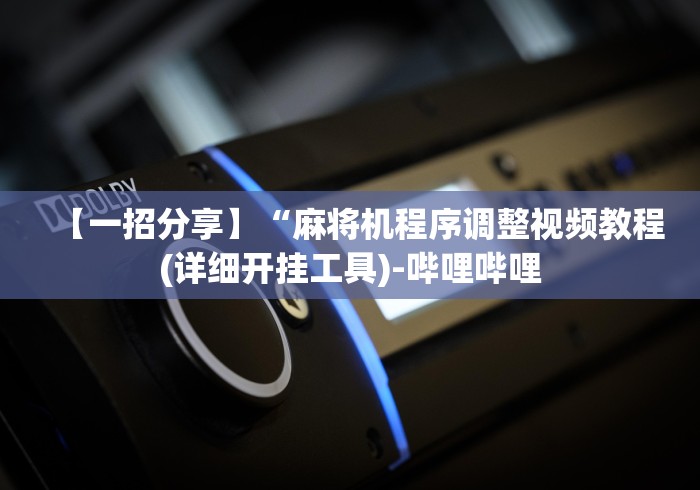 【一招分享】“麻将机程序调整视频教程(详细开挂工具)-哔哩哔哩