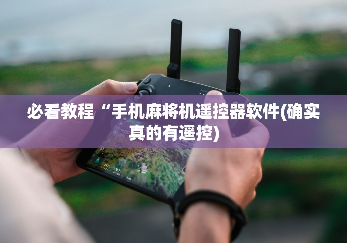 必看教程“手机麻将机遥控器软件(确实真的有遥控)